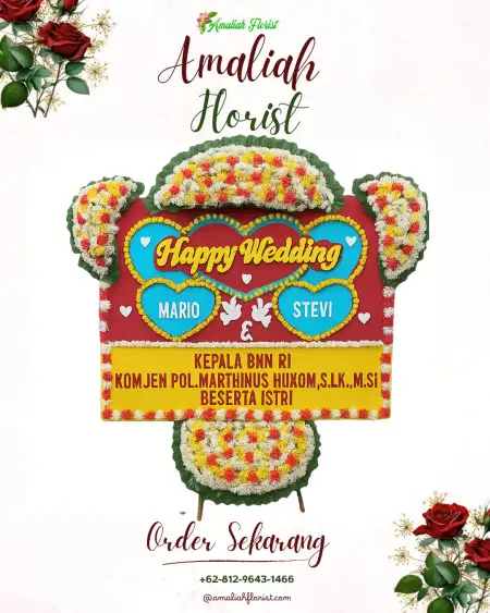 Papan Bunga Pernikahan Bonjoklor